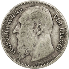BELGIUM, Franc, 1904, KM #57.1, VF(30-35), Silver, 4.95