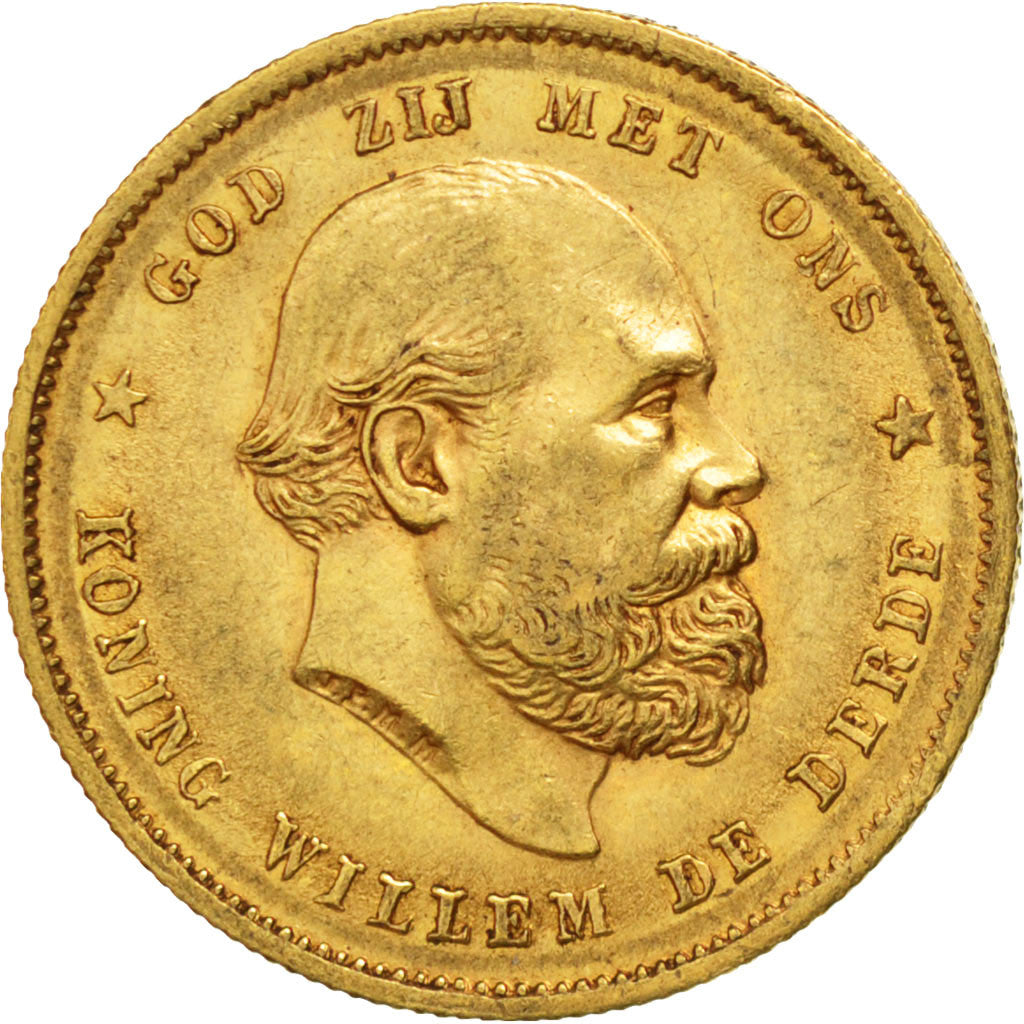 Pays-Bas, Willem III, 10 Gulden 1876, KM 106