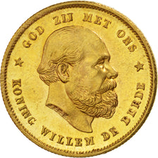NETHERLANDS, 10 Gulden, 1889, Utrecht, KM #106, MS(63), Gold, 22.5, 6.74