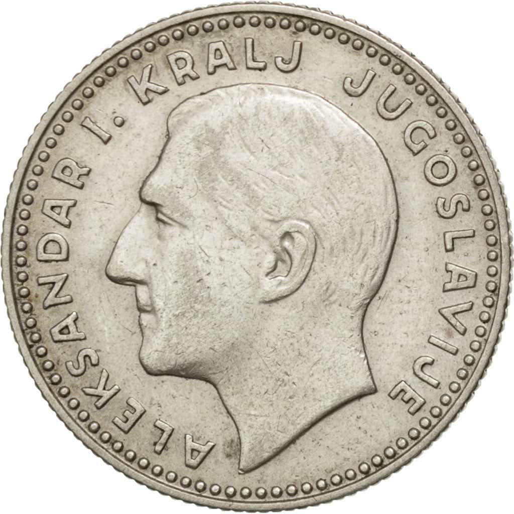 YUGOSLAVIA, 10 Dinara, 1931, London, KM #10, EF(40-45), Silver, 25, 6.94
