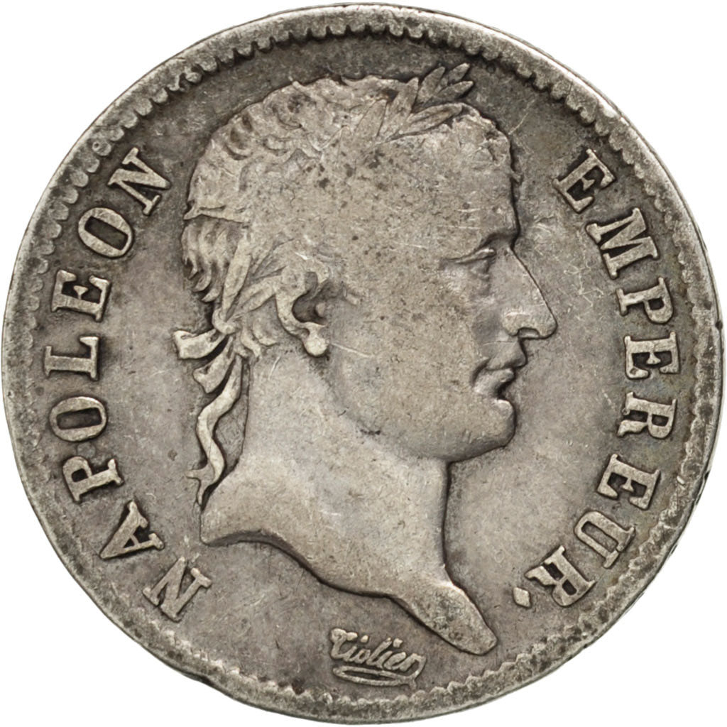 FRANCE, Napoléon I, Franc, 1808, Paris, KM #682.1, VF(20-25), Silver, Gadoury #.