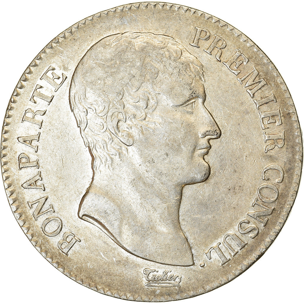 Coin, France, Napoléon I, 5 Francs, An XI, Paris, EF(40-45), Silver, KM:650.1