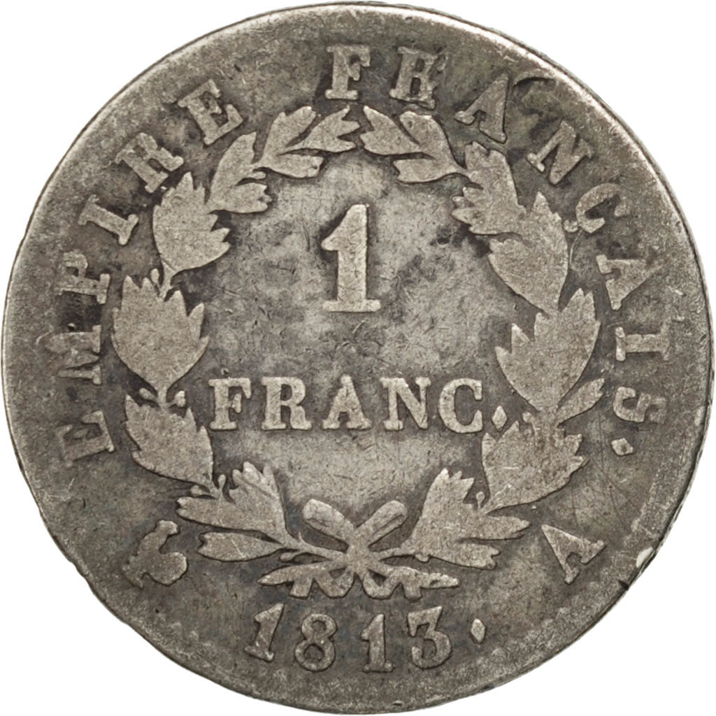 Premier Empire, 1 Franc au Revers Empire 1813 Paris, KM 692.1