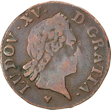 FRANCE, Liard à la vieille tête, Liard, 1770, Strasbourg, KM #543.3, VF(20-25), 