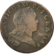 FRANCE, Sol au buste enfantin, Sol, 1719, Reims, KM #439.7, VF(20-25), Copper,..