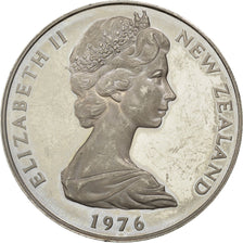 Coin, New Zealand, Elizabeth II, Dollar, 1976, AU(55-58), Copper-nickel, KM:38.2