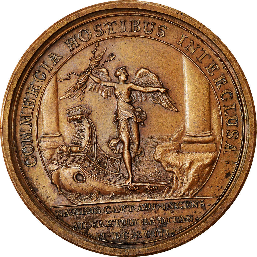 Francia, medaglia, Louis XIV, Défaite de la Flotte anglaise près de Gibraltar