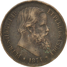 BRAZIL, 40 Reis, 1874, KM #479, EF(40-45), Bronze, 30.13, 11.79