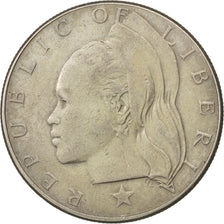 LIBERIA, Dollar, 1970, KM #18a.2, EF(40-45), Copper-Nickel, 34, 20.90