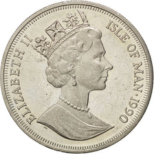 ISLE OF MAN, Crown, 1990, Pobjoy Mint, KM #283, AU(55-58), Copper-Nickel, 38.5,.
