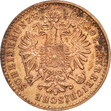AUSTRIA, Kreuzer, 1881, KM #2186, AU(50-53), Copper, 19.25, 3.32