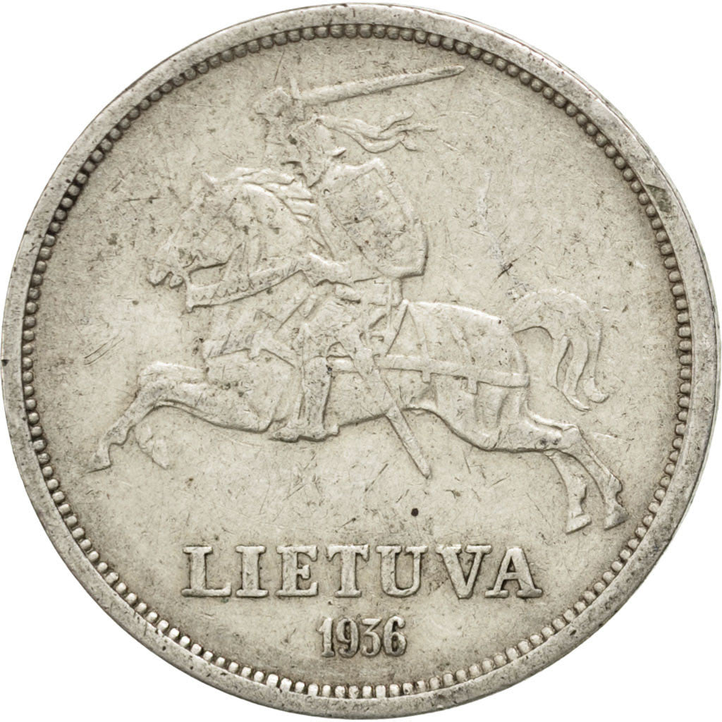 Münze, Lithuania, 5 Litai, 1936, SS, Silber, KM:82