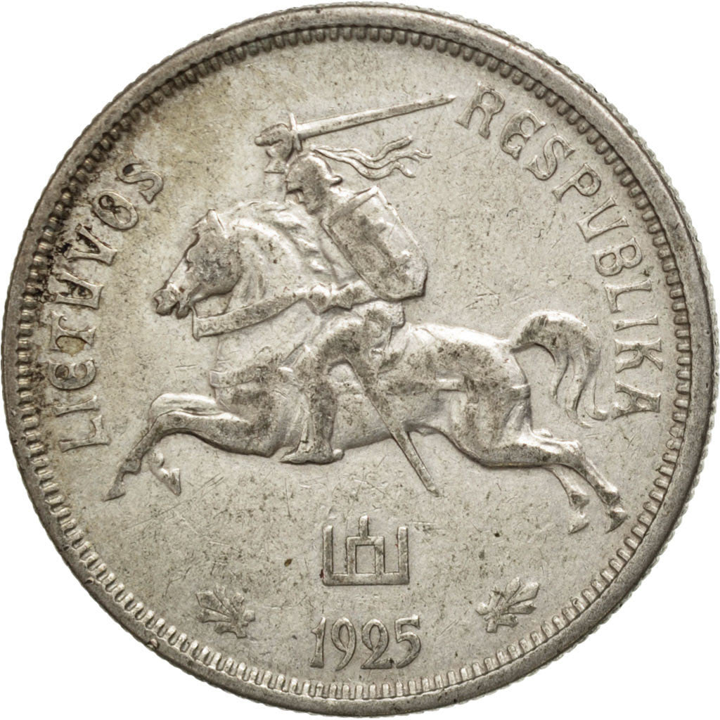 Moneda, Lituania, 5 Litai, 1925, MBC, Plata, KM:78