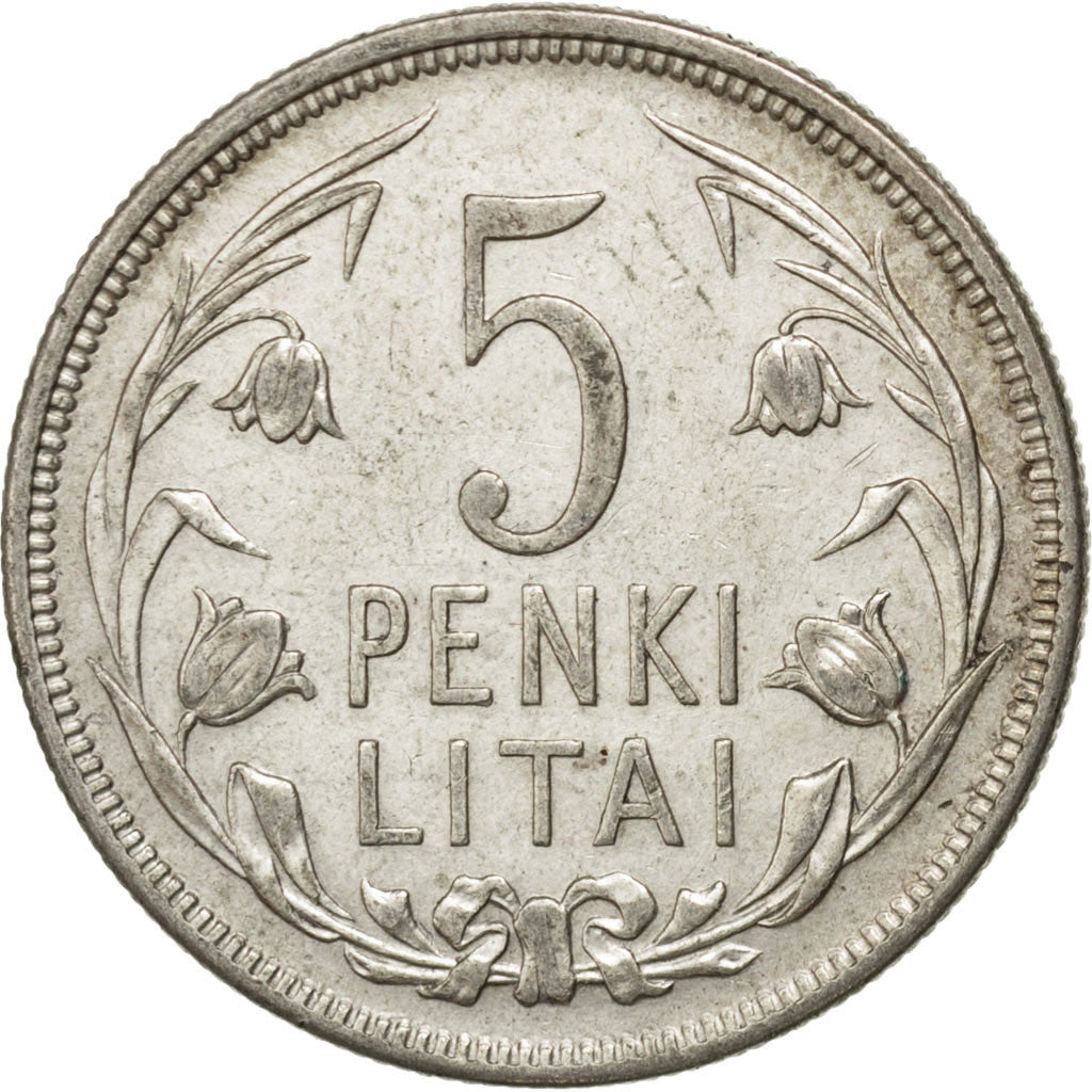 Moneda, Lituania, 5 Litai, 1925, MBC, Plata, KM:78