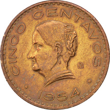 Mexique, République, 5 Centavos 1954 Mexico, KM 424