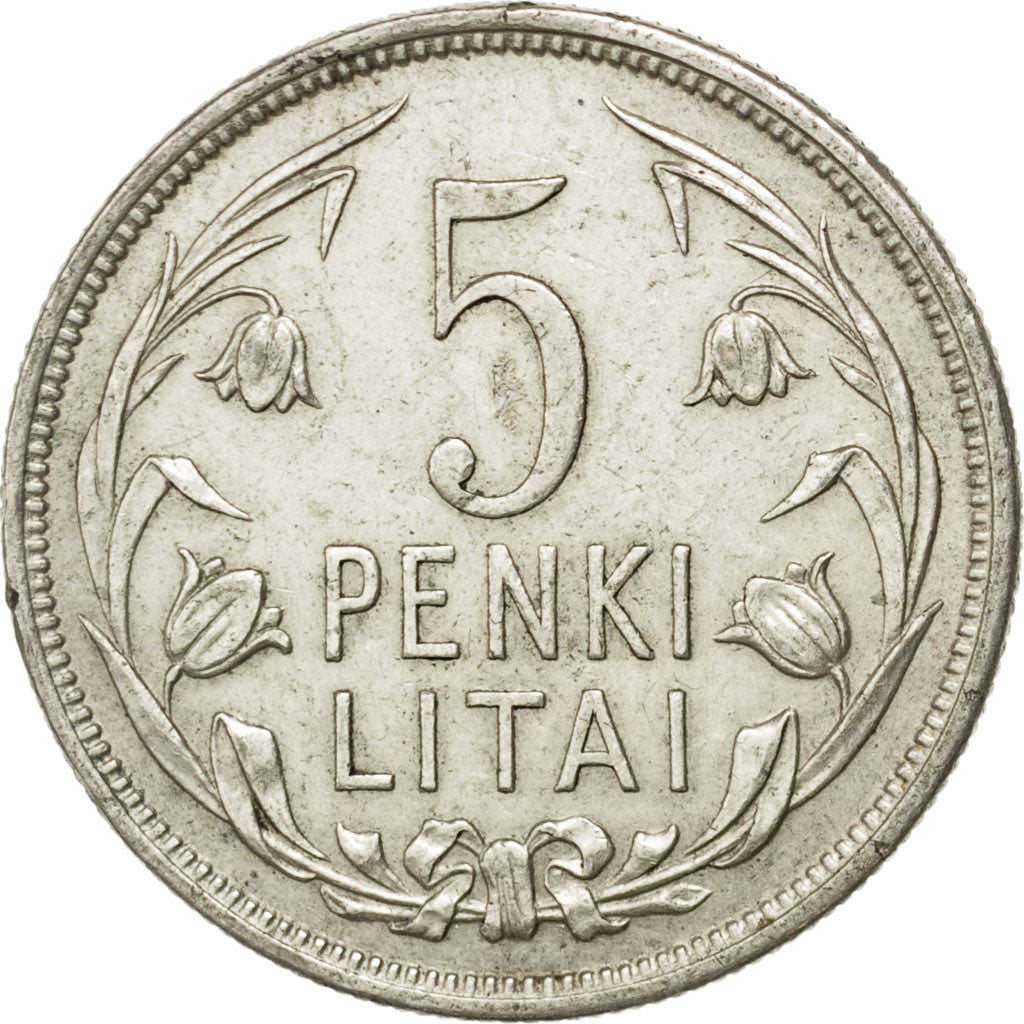Moneta, Lituania, 5 Litai, 1925, SPL-, Argento, KM:78