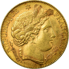 Moneta, Francia, Cérès, 10 Francs, 1896, Paris, BB+, Oro, KM:830, Gadoury:1016