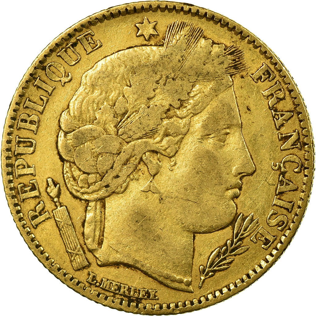 Coin, France, Cérès, 10 Francs, 1850, Paris, VF(20-25), Gold, KM:770