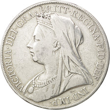 Coin, Great Britain, Victoria, Crown, 1900, VF(30-35), Silver, KM:783