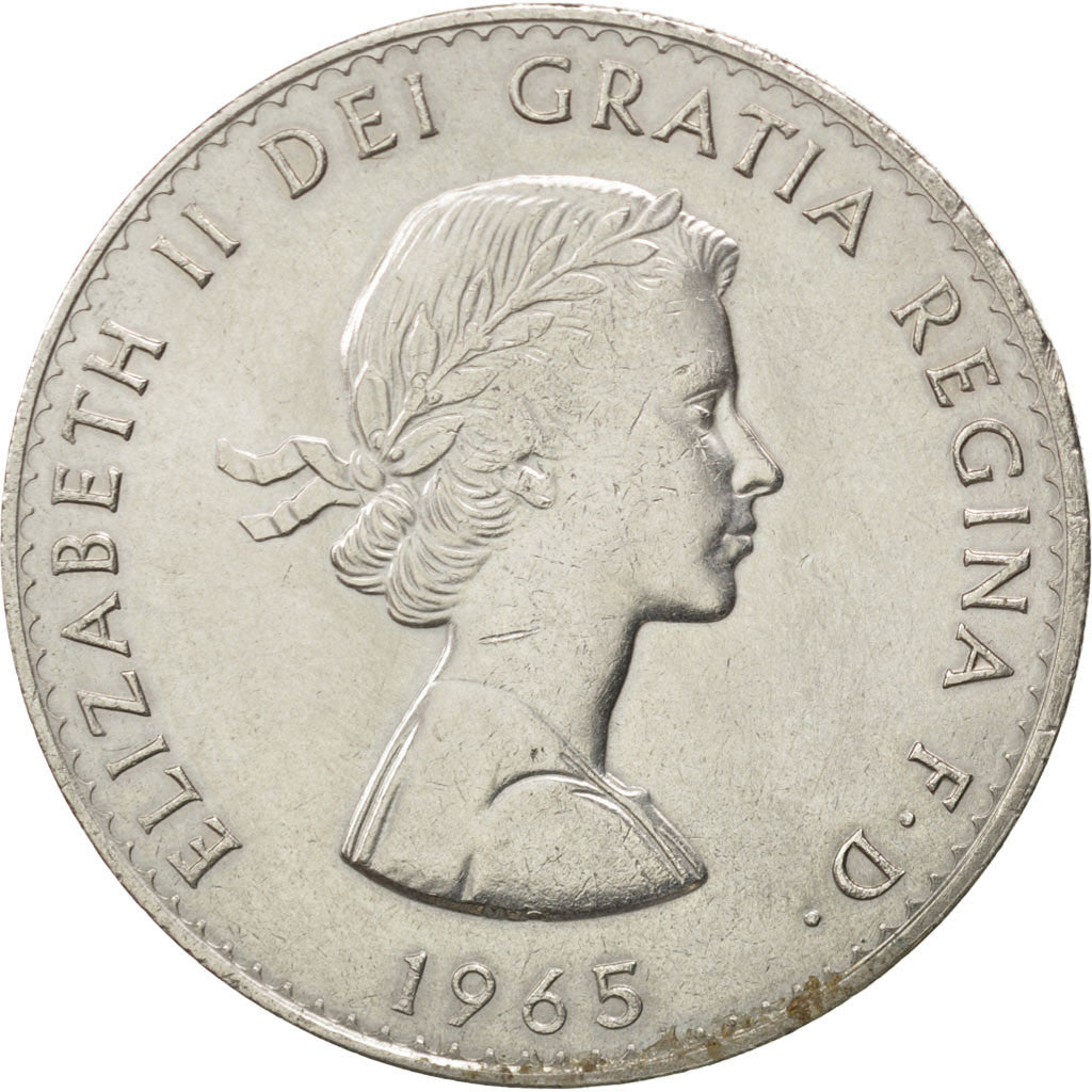 GREAT BRITAIN, Crown, 1965, KM #910, AU(50-53), Copper-Nickel, 38.61, 28.60