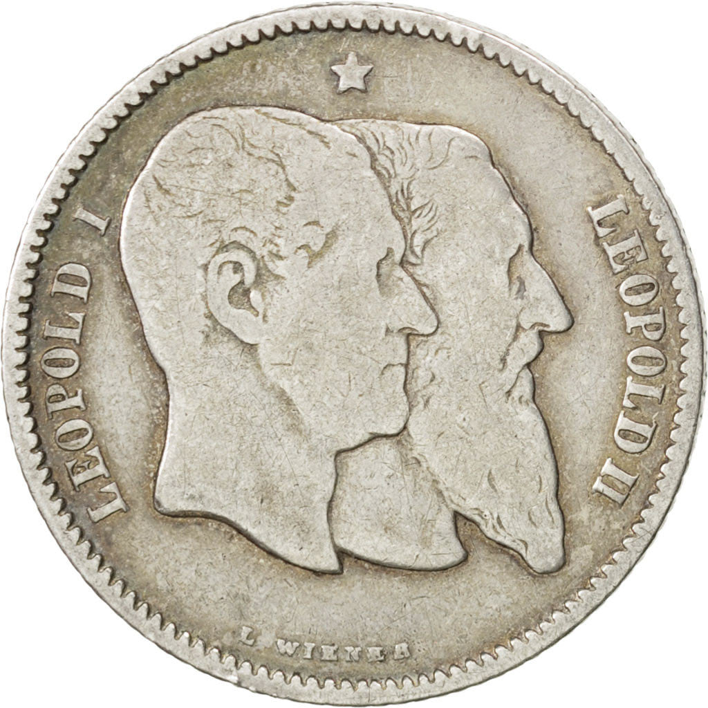 Coin, Belgium, Leopold II, Franc, 1880, VF(20-25), Silver, KM:38