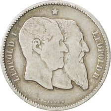 Coin, Belgium, Leopold II, Franc, 1880, VF(20-25), Silver, KM:38