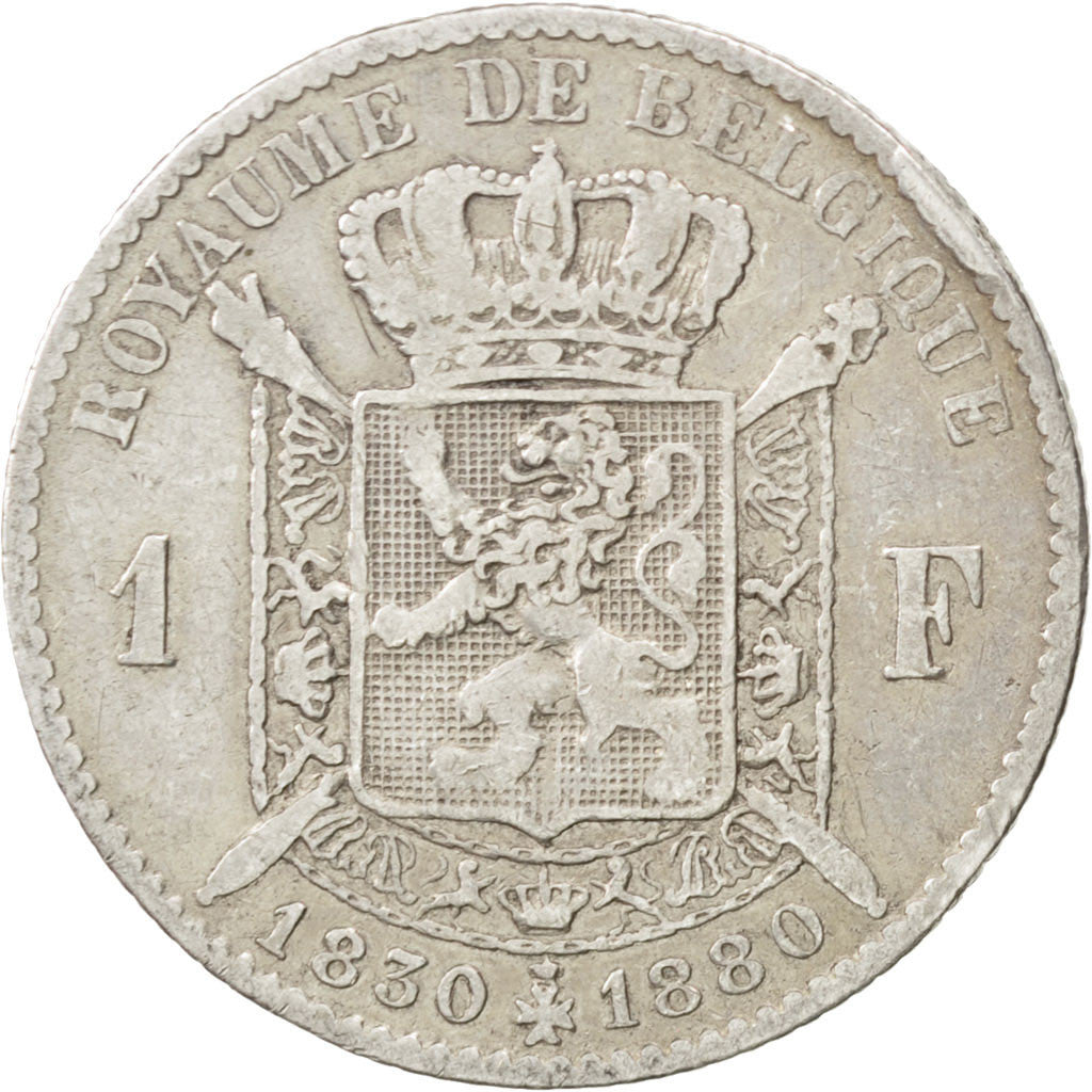 Coin, Belgium, Leopold II, Franc, 1880, VF(20-25), Silver, KM:38