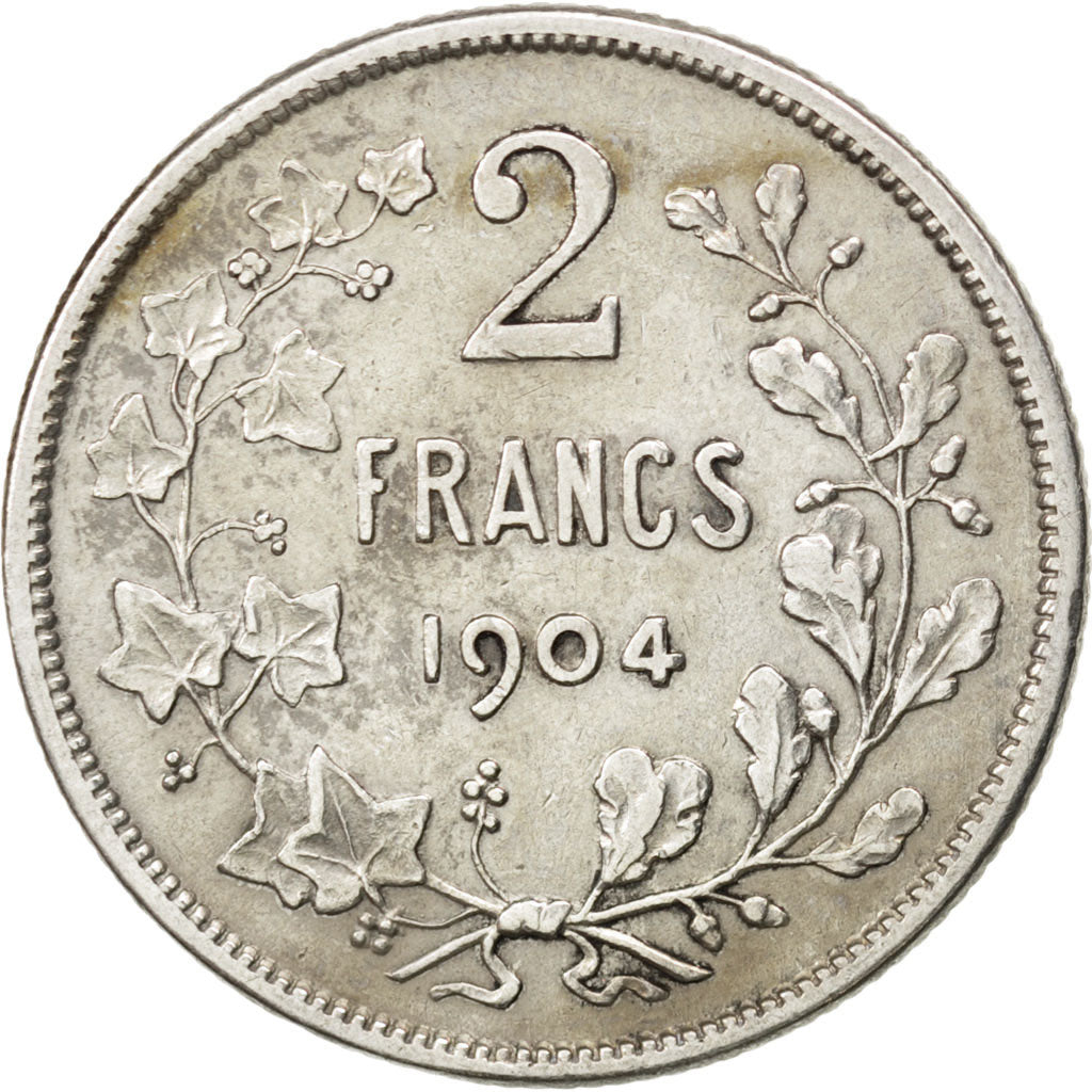 Coin, Belgium, 2 Francs, 2 Frank, 1904, EF(40-45), Silver, KM:58.1