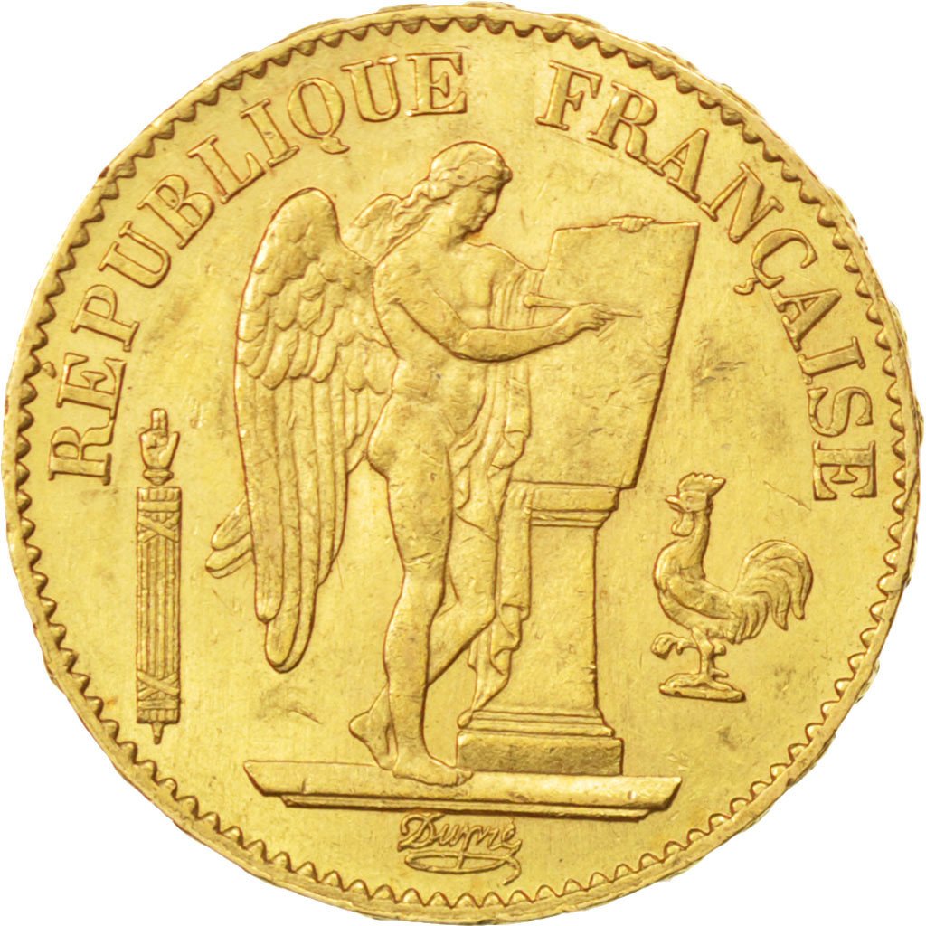 IIIème République, 20 Francs or Génie 1877 Paris, KM 825