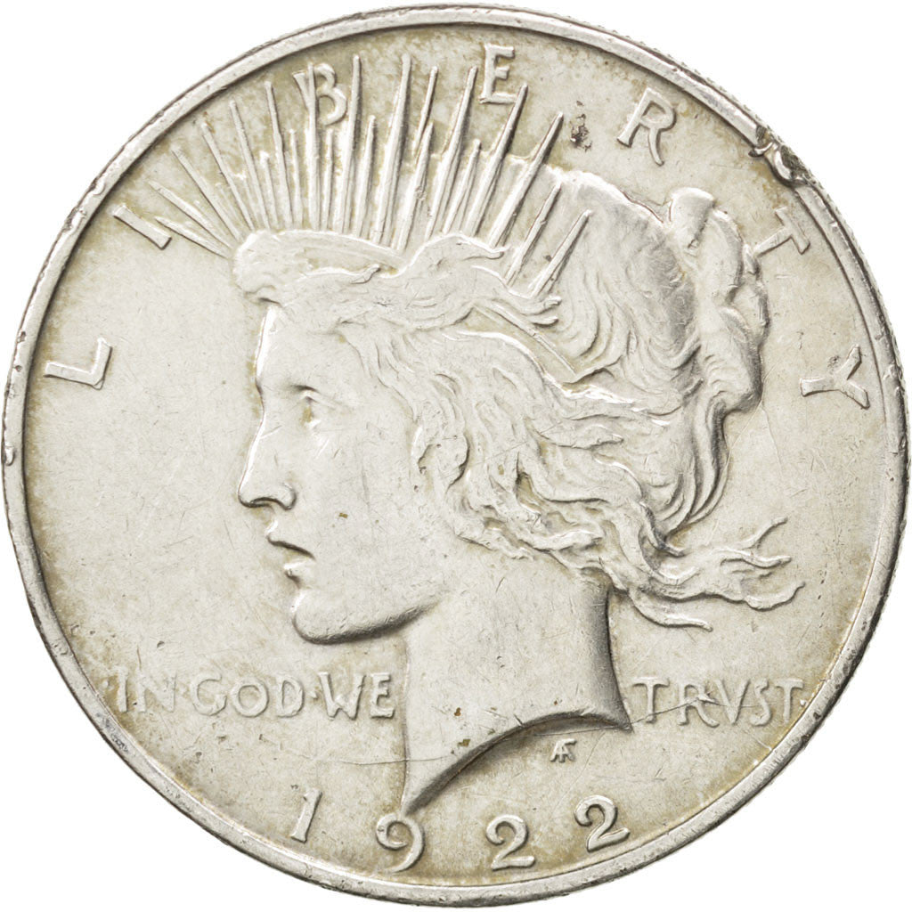 UNITED STATES, Peace Dollar, Dollar, 1922, U.S. Mint, KM #150, EF(40-45),...