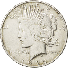 UNITED STATES, Peace Dollar, Dollar, 1922, U.S. Mint, KM #150, EF(40-45),...