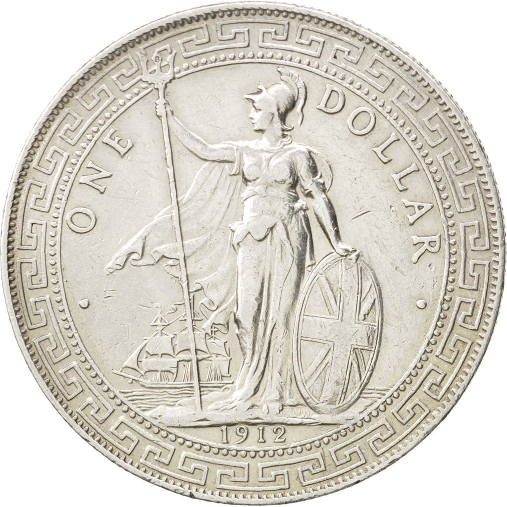 GREAT BRITAIN, Dollar, 1912, KM #T5, EF(40-45), Silver, 37, 26.70