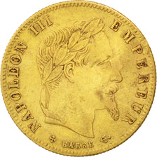 FRANCE, Napoléon III, 5 Francs, 1863, Strasbourg, KM #803.2, VF(20-25), Gold, G.
