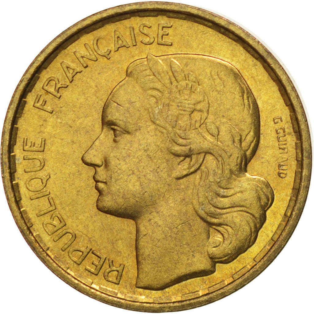 Coin, France, Guiraud, 10 Francs, 1958, AU(55-58), Aluminum-Bronze, KM:915.1