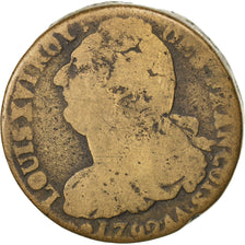 FRANCE, 2 sols françois, 2 Sols, 1792, Metz, KM #603.2, F(12-15), Bronze, 24.84