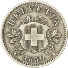 Munten, Zwitserland, 10 Rappen, 1850, Strasbourg, ZF, Billon, KM:6