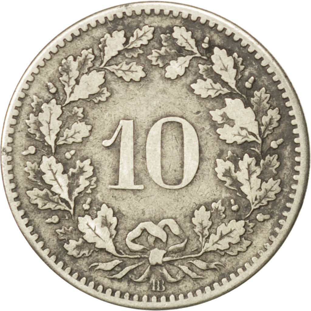 Coin, Switzerland, 10 Rappen, 1850, Strasbourg, EF(40-45), Billon, KM:6