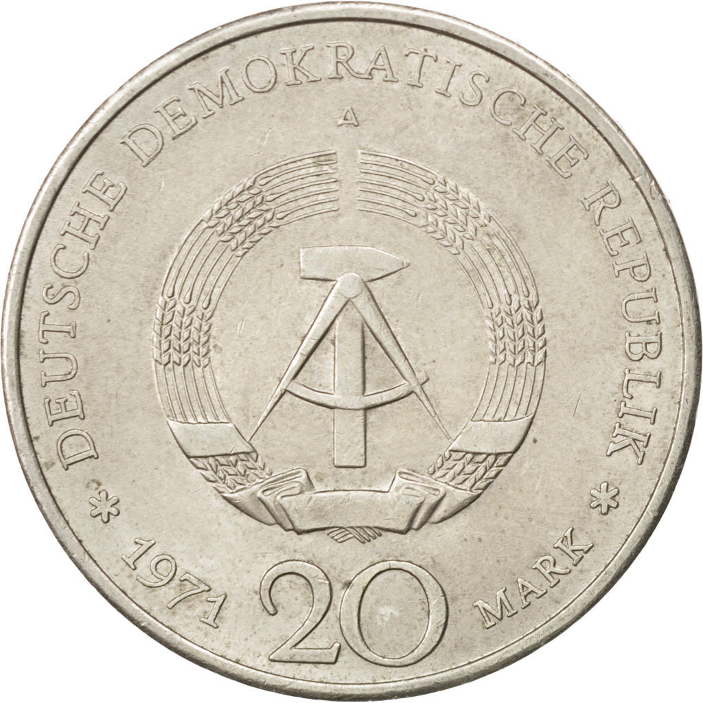 Münze, GERMAN-DEMOCRATIC REPUBLIC, 20 Mark, 1971, Berlin, SS, Copper-nickel