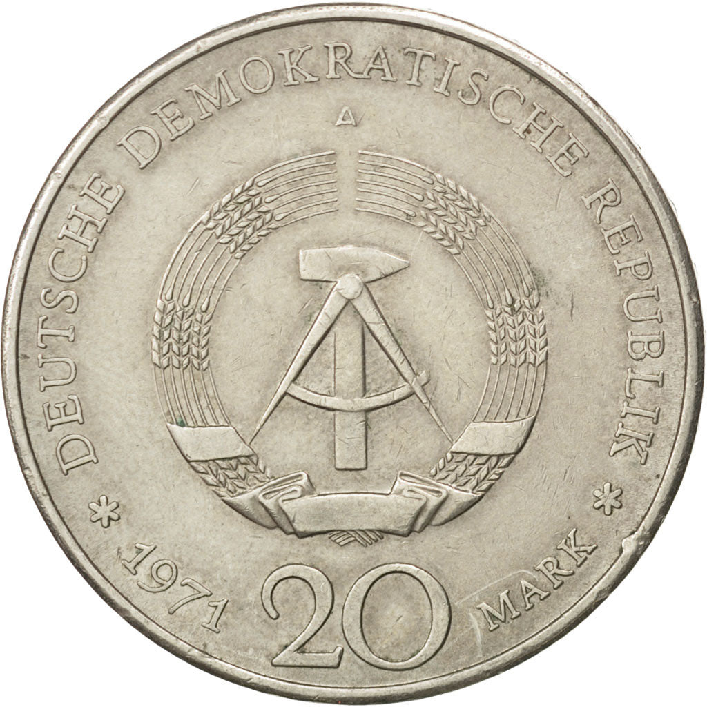 Moneta, REPUBBLICA DEMOCRATICA TEDESCA, 20 Mark, 1971, Berlin, BB, Rame-nichel