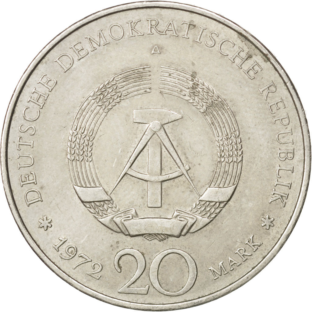 Moneta, REPUBBLICA DEMOCRATICA TEDESCA, 20 Mark, 1972, Berlin, BB, Rame-nichel