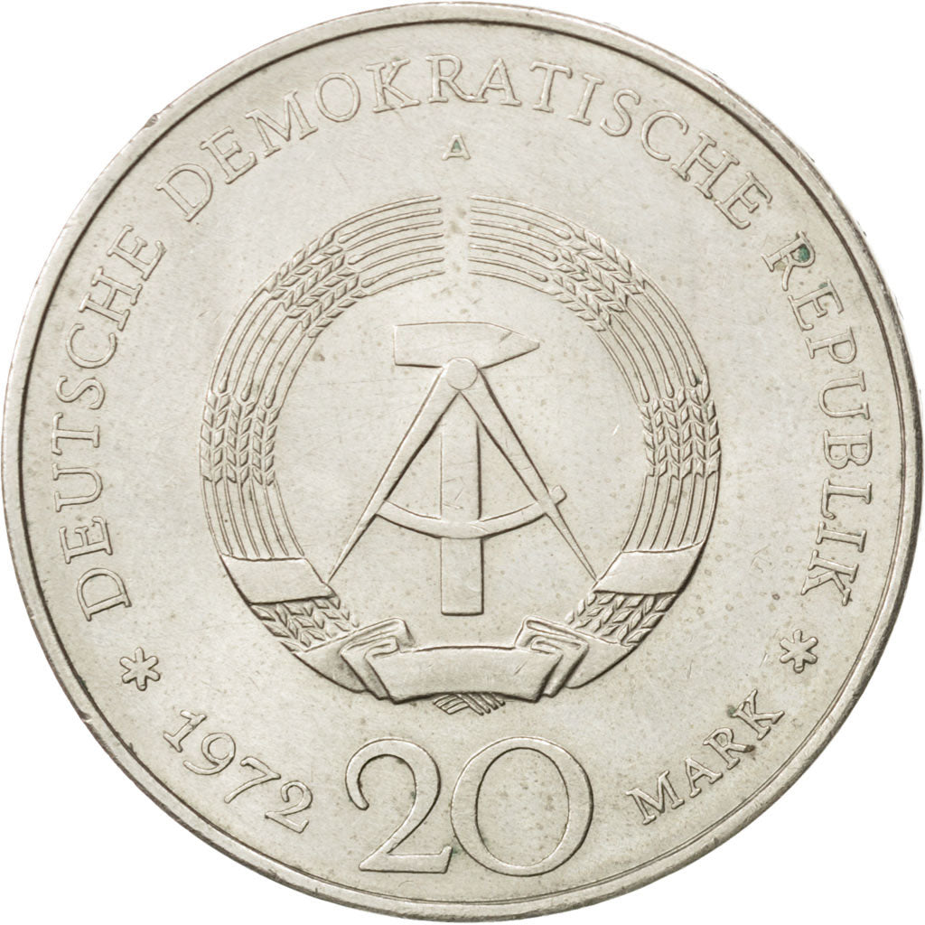 Moneta, REPUBBLICA DEMOCRATICA TEDESCA, 20 Mark, 1972, Berlin, BB, Rame-nichel