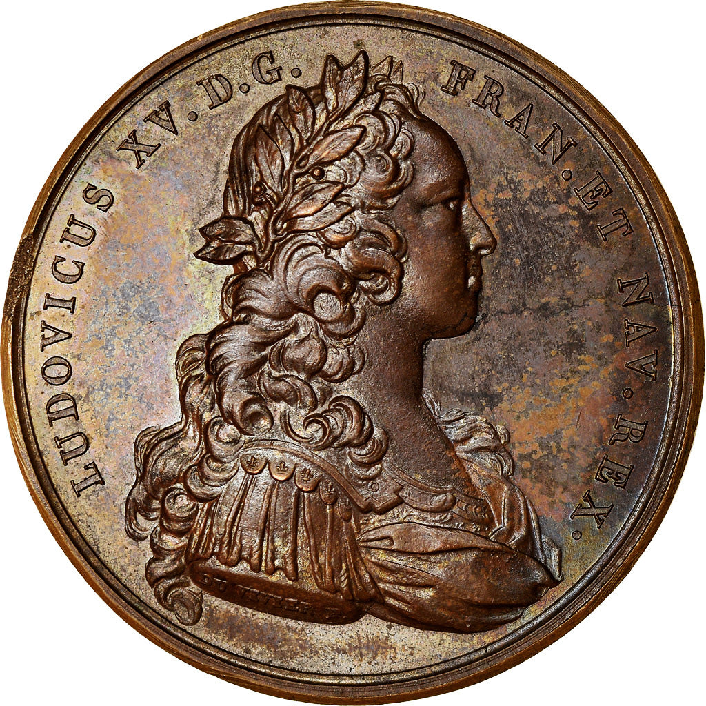 France, Médaille, Louis XV, Rétablissement de l'église du Saint-Sépulcre de