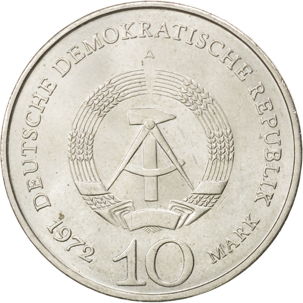 GERMAN-DEMOCRATIC REPUBLIC, 10 Mark, 1972, Berlin, KM #38, EF(40-45),...
