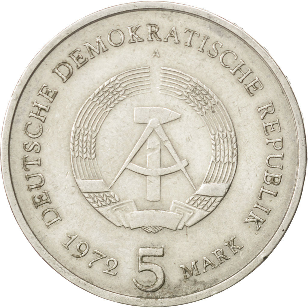 GERMAN-DEMOCRATIC REPUBLIC, 5 Mark, 1972, Berlin, KM #37, EF(40-45),...