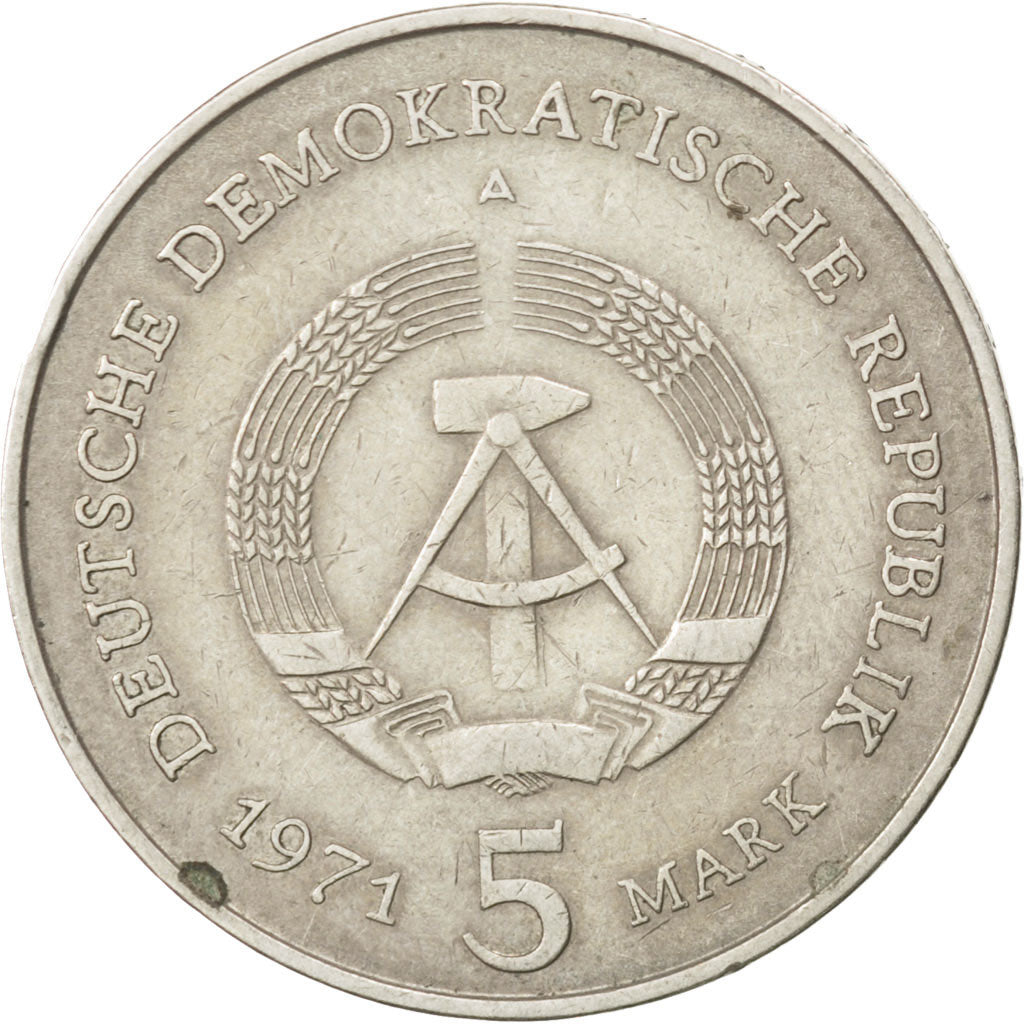 GERMAN-DEMOCRATIC REPUBLIC, 5 Mark, 1971, Berlin, KM #29, EF(40-45),...