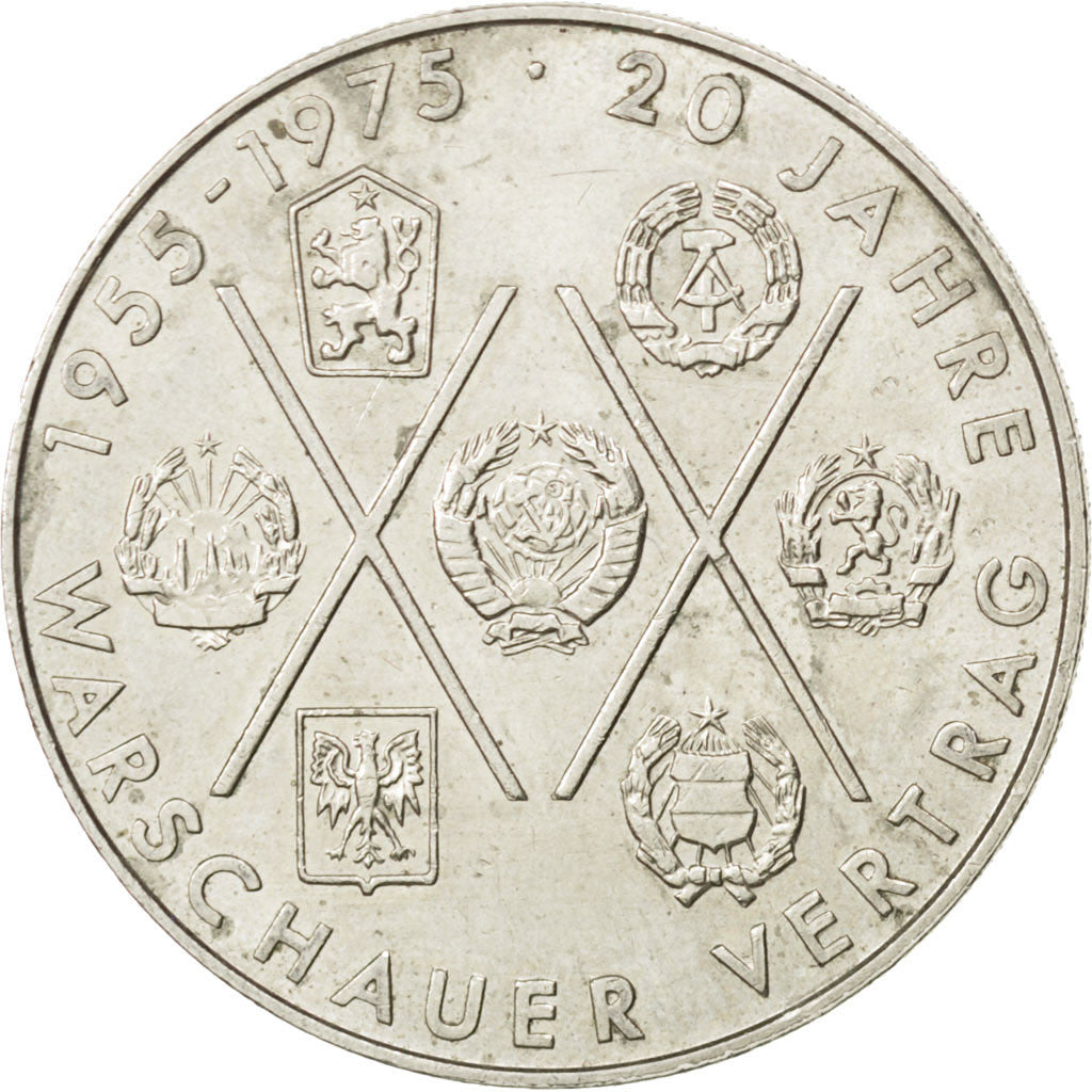 REPUBBLICA DEMOCRATICA TEDESCA, 10 Mark, 1975, Berlin, BB, Rame-nichel, KM:58