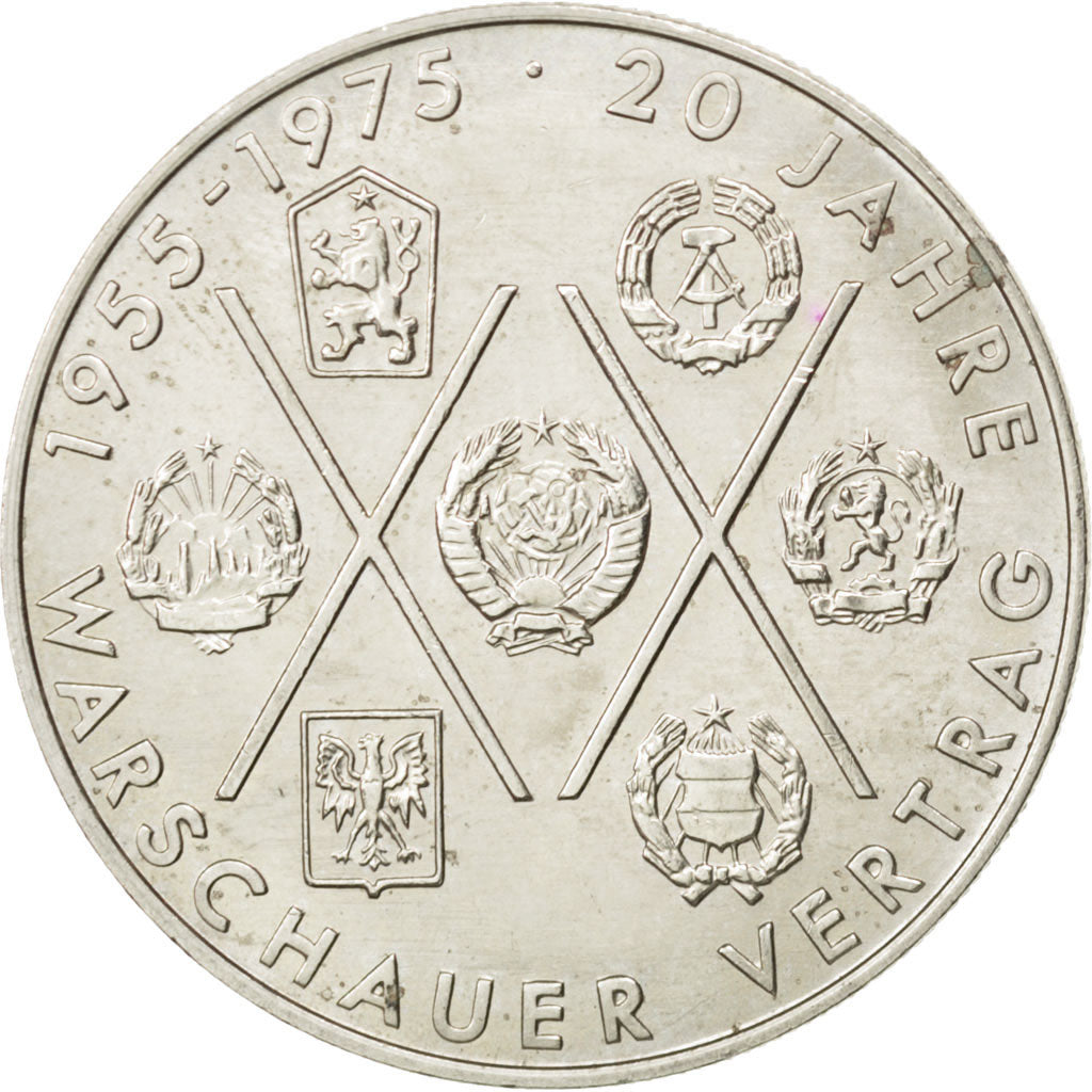 GERMAN-DEMOCRATIC REPUBLIC, 10 Mark, 1975, Berlin, KM #58, AU(55-58),...