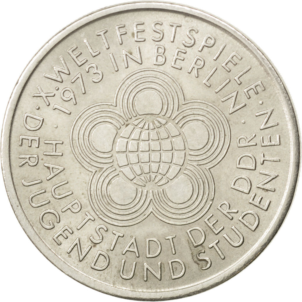 GERMAN-DEMOCRATIC REPUBLIC, 10 Mark, 1973, Berlin, KM #44, AU(55-58),...