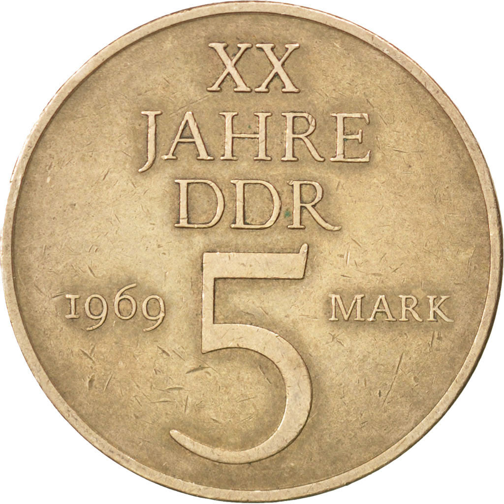 Coin, GERMAN-DEMOCRATIC REPUBLIC, 5 Mark, 1969, EF(40-45), Nickel-Bronze