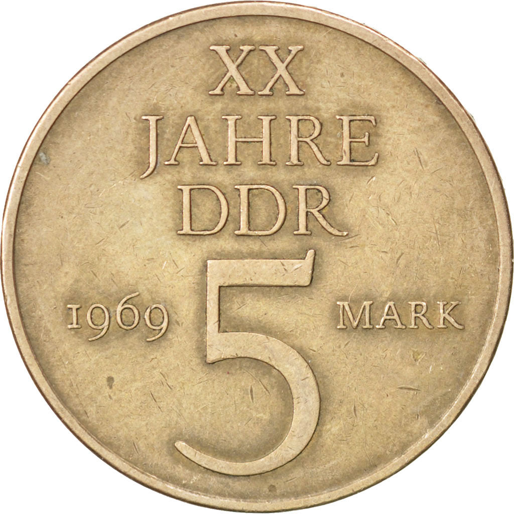 Coin, GERMAN-DEMOCRATIC REPUBLIC, 5 Mark, 1969, EF(40-45), Nickel-Bronze